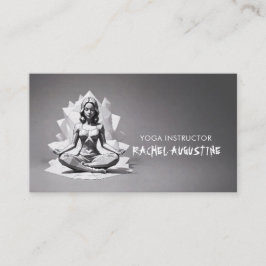 Yoga Meditation Instructor Reiki Master Low Poly Visitenkarte