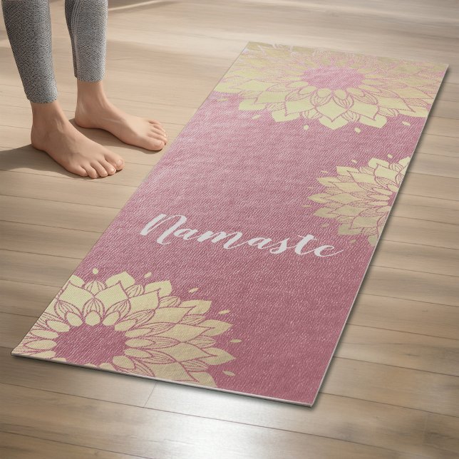 Yoga Meditation Instructor Rose Gold Mandala Lotus Yogamatte (Von Creator hochgeladen)