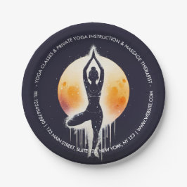 Yoga Meditation Instructor Tree Pose Vollmond Pappteller
