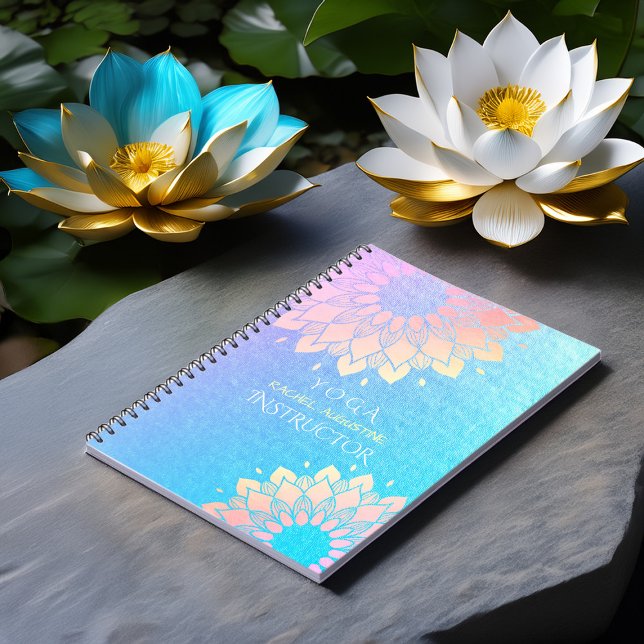 Yoga Meditation Instruktorin Rose Gold Foil Mandal Notizblock (Von Creator hochgeladen)