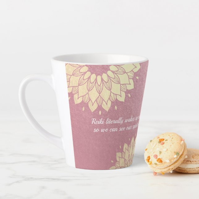 Yoga Meditation Instruktorin Rose Gold Mandala Zit Milchtasse (Beispiel)
