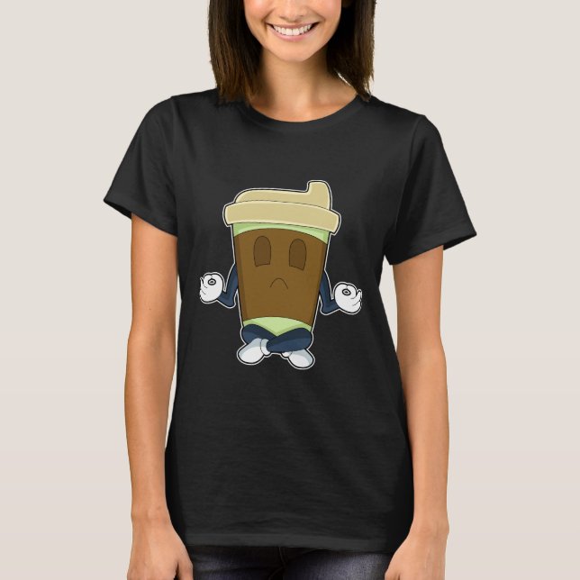 Yoga Meditation Kaffee zum Mitnehmen T-Shirt (Vorderseite)
