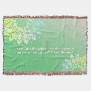 Yoga Meditation Lehrer Gold Foil Mandala Zitat Decke