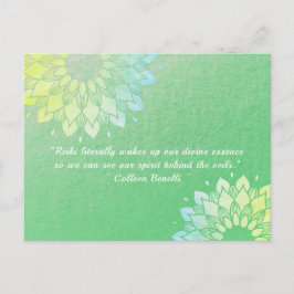 Yoga Meditation Lehrer Gold Foil Mandala Zitat Postkarte