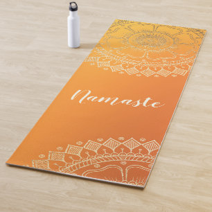 Yoga Meditation Lehrer Moderne Orange Gold Mandala Yogamatte