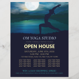 Yoga Meditation Lehrer Moon Salutation Open House Flyer