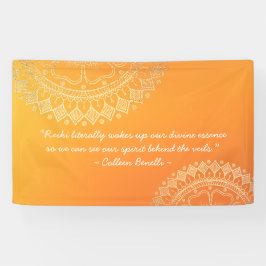 Yoga Meditation Lehrer Orange Gold Mandala Quotes Banner