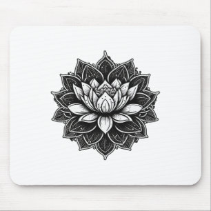 Yoga-Meditation Lotosblume auf Mandala Lotos Fluss Mousepad