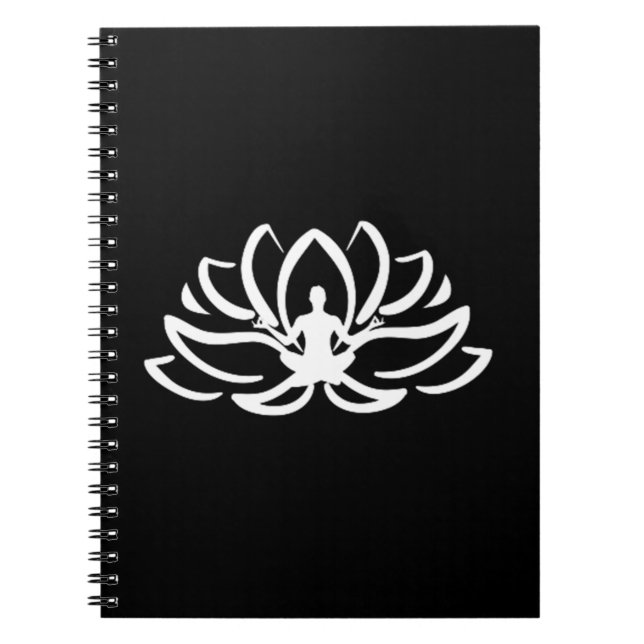 Yoga Meditation Lotus Notizblock (Vorderseite)