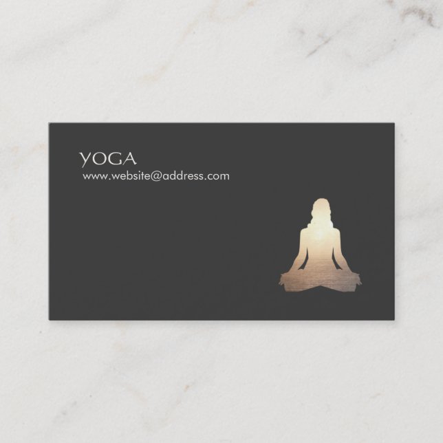 Yoga Meditation PostVisitenkarte Visitenkarte (Vorderseite)