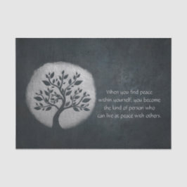 Yoga Meditation Reiki Instructor Silver Tree Zitat Seidenpapier