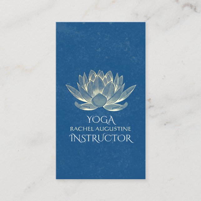 Yoga Meditation Reiki Lehrer Ernennung Lotus Terminkarte (Vorderseite)