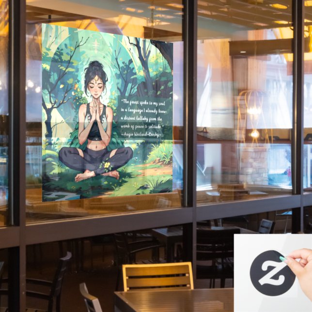 Yoga Meditation Reiki Master Quotes Fensteraufkleber (Restaurantfenster)