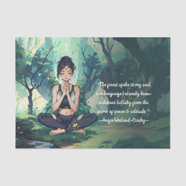 Yoga Meditation Reiki Master Quotes Seidenpapier (Vorderseite)