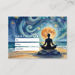 Yoga-Meditation Sternenhimmel Mond Ozean Strand Rabattkarte