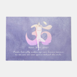 Yoga Meditation Tree Pose Zitate Willkommen Fußmatte