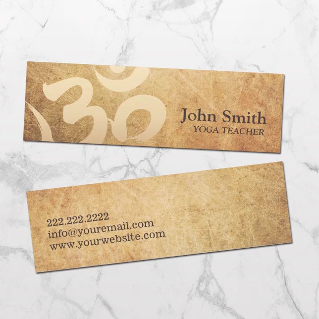 Yoga & Meditation Vintag Om Symbol mini Mini Visitenkarte (Von Creator hochgeladen)