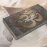 Yoga & Meditation Wellness WELLNESS-CENTER Vintag  Visitenkarte<br><div class="desc">Yoga & Meditation Lehrer Vintag Gold Om Sign Business Cards.</div>