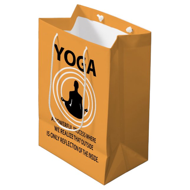 Yoga Meditation Yoga Mittlere Geschenktüte (Vorderseite Schrägansicht)