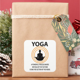 Yoga Meditation Yoga Quadratischer Aufkleber