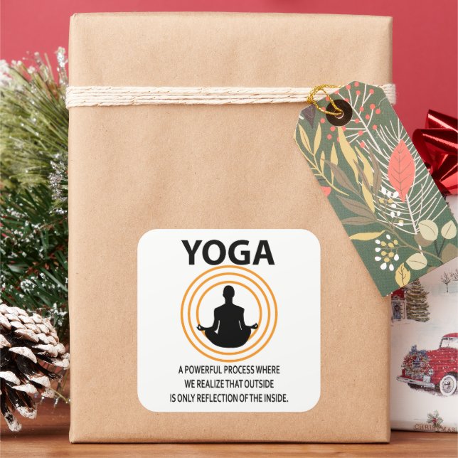 Yoga Meditation Yoga Quadratischer Aufkleber (Feiertag)