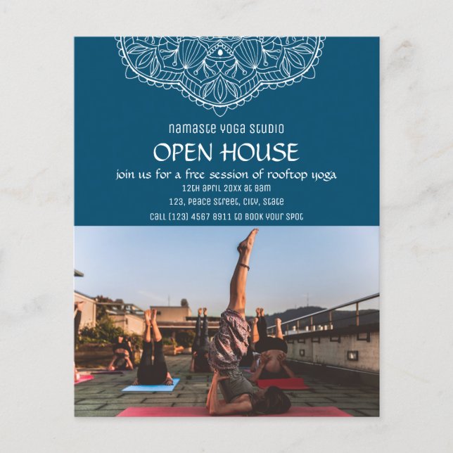 Yoga-Meditations-Open-House-Werbephoto Flyer (Vorne)