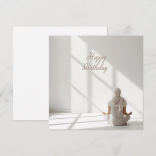 Yoga-Meditations-Pose Alles Gute zum Geburtstag Karte