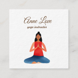 Yoga, Meditations-Quadratische Visitenkarte