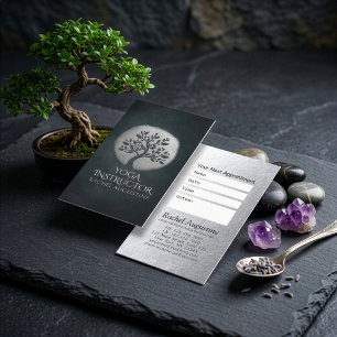 Yoga-Meditations-Reiki-Lehrer Schwarz Silberner Ba Terminkarte