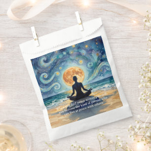Yoga-Meditations-Sternenhimmel-Mond-Ozean-Zitate Geschenktütchen