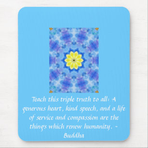 Yoga-Meditationskunst Buddha-Zitats inspirierend Mousepad