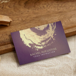 Yoga-Meditationslehrer Lila Gold ZEN-Symbol Visitenkarte