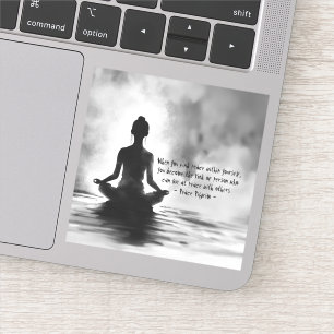 Yoga-Meditationslehrer Lotus-Pose Tintenmalerei Aufkleber
