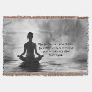 Yoga-Meditationslehrer Lotus-Pose Tintenmalerei Decke