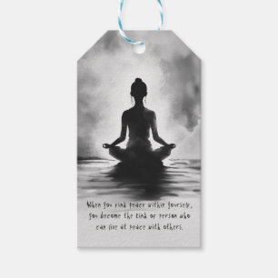 Yoga-Meditationslehrer Lotus-Pose Tintenmalerei Geschenkanhänger