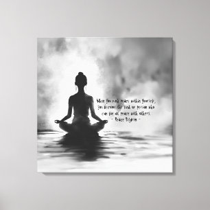 Yoga-Meditationslehrer Lotus-Pose Tintenmalerei Leinwanddruck
