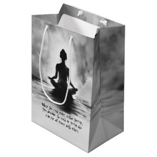 Yoga-Meditationslehrer Lotus-Pose Tintenmalerei Mittlere Geschenktüte