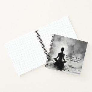 Yoga-Meditationslehrer Lotus-Pose Tintenmalerei Notizbuch