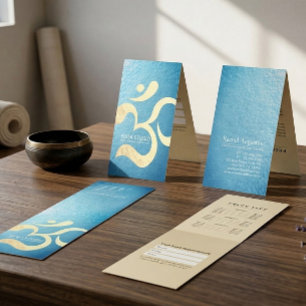 Yoga-Meditationslehrer OM-Symbol Preisliste Visitenkarten