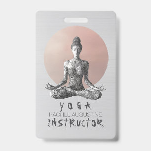 Yoga-Meditationslehrer Reiki-Meister Lotus-Pose Ausweis