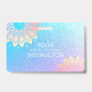 Yoga-Meditationslehrer Rose Blue Gold Mandala Ausweis