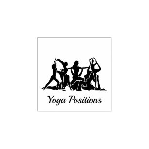 Yoga-Meditationspositionen Gymnastiktänzer Gummistempel