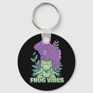 Yoga meditierender Frosch Schlüsselanhänger