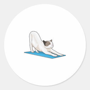 Yoga-Medizin-Fitness Runder Aufkleber