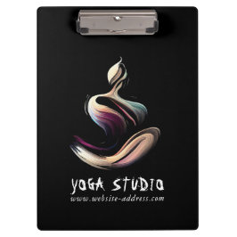 Yoga Medizin Instruktor Lotus Pose Pinselstrich Klemmbrett