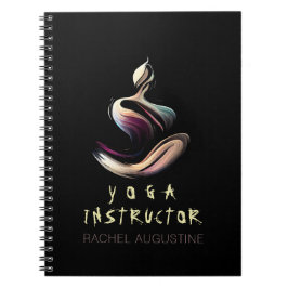 Yoga Medizin Instruktor Lotus Pose Pinselstrich Notizblock