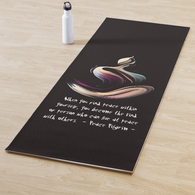 Yoga Medizin Instruktor Lotus Pose Pinselstrich Yogamatte (Beispiel)
