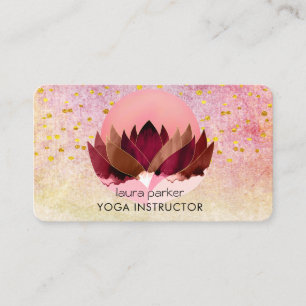 Yoga Medizin Lotus Blume Massage Wellness Visitenkarte
