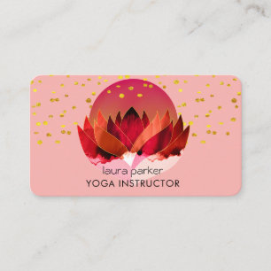 Yoga Medizin Lotus Blume Massage Wellness Visitenkarte
