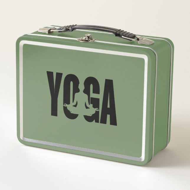 Yoga. Metall Brotdose (Vorderseite)
